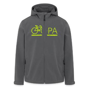 bester Opa Fahrrad Mountainbike Radeln Kritzeln - Recycelte Männer Softshell-Jacke von Stanley/Stella - Anthrazit - Vorne - AI Model Male 185 light (185cm)