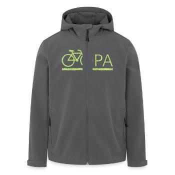 bester Opa Fahrrad Mountainbike Radeln Kritzeln - Recycelte Männer Softshell-Jacke von Stanley/Stella - Anthrazit - Vorne - AI Model Male 185 light (185cm)