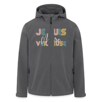 Ich bin Mutter - Recycelte Männer Softshell-Jacke von Stanley/Stella - Anthrazit - Vorne - AI Model Male 185 light (185cm)
