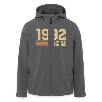 Jahrgang 1992 Geburtstag - Geschenk 1992 Jahrgang 1992 - Recycelte Männer Softshell-Jacke von Stanley/Stella - Anthrazit - Vorne - AI Model Male 185 light (185cm)