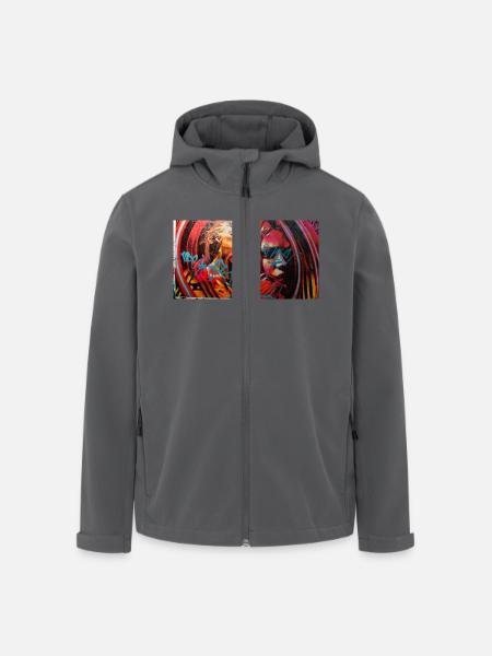Graffiti World 5 - Recycelte Männer Softshell-Jacke von Stanley/Stella - Anthrazit