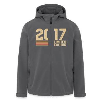 Jahrgang 2017 Geburtstag - 2017 Jahrgang 2017 Geschenk - Recycelte Männer Softshell-Jacke von Stanley/Stella - Anthrazit - Vorne - AI Model Male 185 light (185cm)