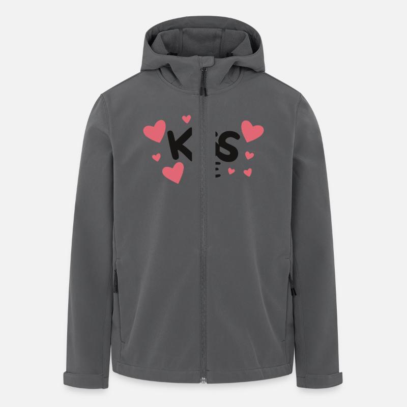 Küss mich - Recycelte Männer Softshell-Jacke von Stanley/Stella - Anthrazit