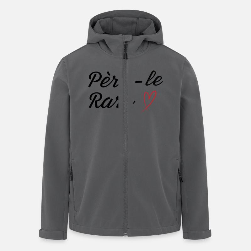 Seltene Perle Papa - Papa Geschenkidee - Recycelte Männer Softshell-Jacke von Stanley/Stella - Anthrazit