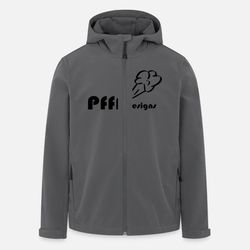 Pfff Designs - Recycelte Männer Softshell-Jacke von Stanley/Stella - Anthrazit