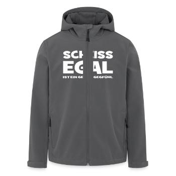 Scheiss egal ist ein geiles Gefühl - Recycelte Männer Softshell-Jacke von Stanley/Stella - Anthrazit - Vorne - AI Model Male 185 light (185cm)