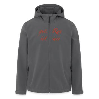 guter Rat ist teuer - Recycelte Männer Softshell-Jacke von Stanley/Stella - Anthrazit - Vorne - AI Model Male 185 light (185cm)
