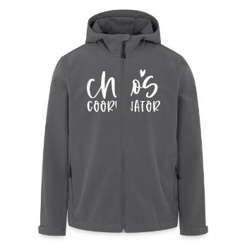 Chaos Koordinator Spaß Mutter Leben Humor - Recycelte Männer Softshell-Jacke von Stanley/Stella - Anthrazit - Vorne - AI Model Male 185 light (185cm)