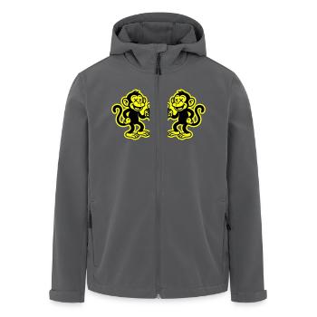 Bier Affe Witzig - Recycelte Männer Softshell-Jacke von Stanley/Stella - Anthrazit - Vorne - AI Model Male 185 light (185cm)