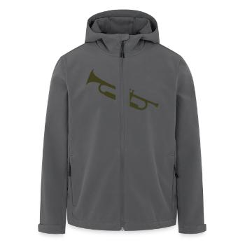 trompete - Recycelte Männer Softshell-Jacke von Stanley/Stella - Anthrazit - Vorne - AI Model Male 185 light (185cm)