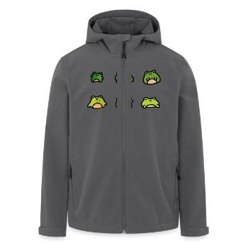 Entzückende Cartoon-Frösche - Recycelte Männer Softshell-Jacke von Stanley/Stella - Anthrazit - Vorne - AI Model Male 185 light (185cm)