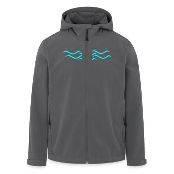 wasser - Recycelte Männer Softshell-Jacke von Stanley/Stella - Anthrazit - Vorne - AI Model Male 185 light (185cm)