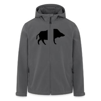wildschwein - Recycelte Männer Softshell-Jacke von Stanley/Stella - Anthrazit - Vorne - AI Model Male 185 light (185cm)
