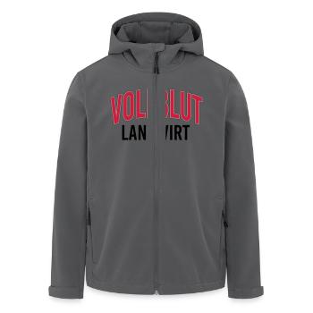 Vollblut Landwirt - Recycelte Männer Softshell-Jacke von Stanley/Stella - Anthrazit - Vorne - AI Model Male 185 light (185cm)