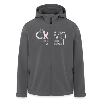 Clown gefrühstückt - Recycelte Männer Softshell-Jacke von Stanley/Stella - Anthrazit - Vorne - AI Model Male 185 light (185cm)