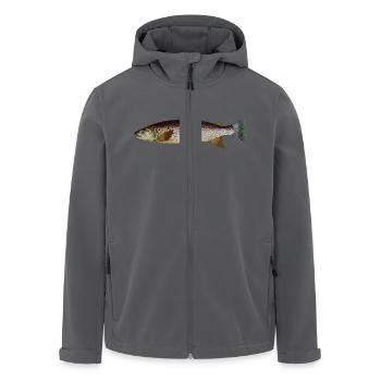 Forelle - Recycelte Männer Softshell-Jacke von Stanley/Stella - Anthrazit - Vorne - AI Model Male 185 light (185cm)