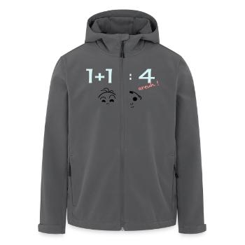 1 + 1 = 4 - Recycelte Männer Softshell-Jacke von Stanley/Stella - Anthrazit - Vorne - AI Model Male 185 light (185cm)