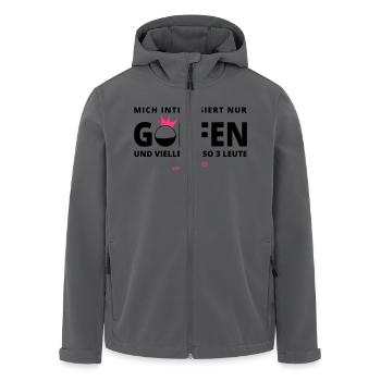 GOLFER-INTERESSE Sekt - Recycelte Männer Softshell-Jacke von Stanley/Stella - Anthrazit - Vorne - AI Model Male 185 light (185cm)