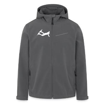 Wakeboarder WHITE/black - Recycelte Männer Softshell-Jacke von Stanley/Stella - Anthrazit - Vorne - AI Model Male 185 light (185cm)