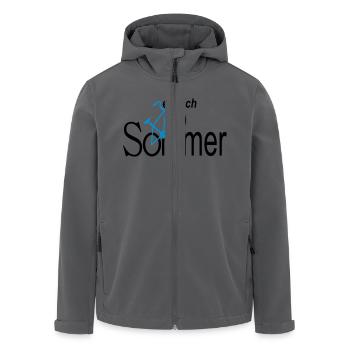 endlich sommer - Recycelte Männer Softshell-Jacke von Stanley/Stella - Anthrazit - Vorne - AI Model Male 185 light (185cm)