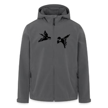 Vögel - Recycelte Männer Softshell-Jacke von Stanley/Stella - Anthrazit - Vorne - AI Model Male 185 light (185cm)
