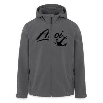 Ahoi Anker Herz Gruß Norddeutschland Hamburg Küste - Recycelte Männer Softshell-Jacke von Stanley/Stella - Anthrazit - Vorne - AI Model Male 185 light (185cm)
