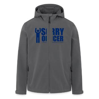 Polizei: Sorry Officer. I thought you wanted to - Recycelte Männer Softshell-Jacke von Stanley/Stella - Anthrazit - Vorne - AI Model Male 185 light (185cm)