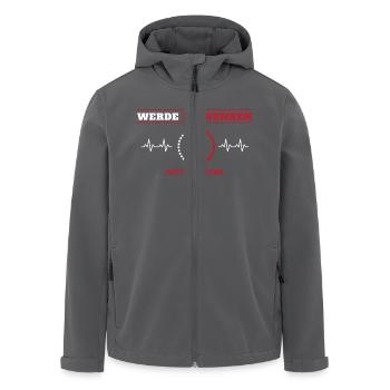 Werde Betrunken - Recycelte Männer Softshell-Jacke von Stanley/Stella - Anthrazit - Vorne - AI Model Male 185 light (185cm)
