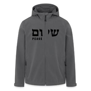 Shalom - hebrew - Recycelte Männer Softshell-Jacke von Stanley/Stella - Anthrazit - Vorne - AI Model Male 185 light (185cm)