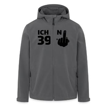 Ich bin 39 plus 1 - Recycelte Männer Softshell-Jacke von Stanley/Stella - Anthrazit - Vorne - AI Model Male 185 light (185cm)