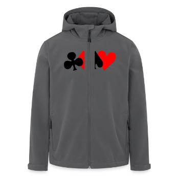 Kartenspiel - Recycelte Männer Softshell-Jacke von Stanley/Stella - Anthrazit - Vorne - AI Model Male 185 light (185cm)