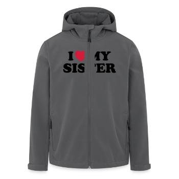 I love my sister - Recycelte Männer Softshell-Jacke von Stanley/Stella - Anthrazit - Vorne - AI Model Male 185 light (185cm)