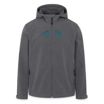 Golfball blau - Recycelte Männer Softshell-Jacke von Stanley/Stella - Anthrazit - Vorne - AI Model Male 185 light (185cm)