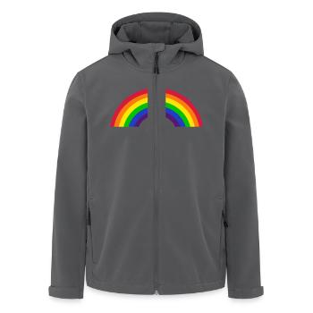 Regenbogen - Recycelte Männer Softshell-Jacke von Stanley/Stella - Anthrazit - Vorne - AI Model Male 185 light (185cm)