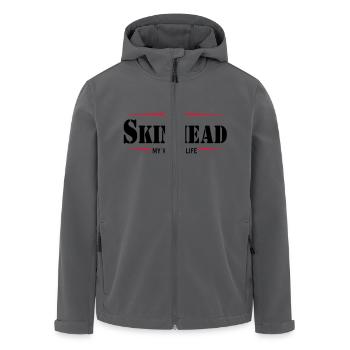 2 colors - Skinhead My Way of Life Skinheads - Recycelte Männer Softshell-Jacke von Stanley/Stella - Anthrazit - Vorne - AI Model Male 185 light (185cm)