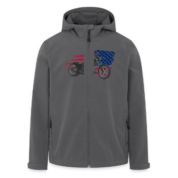 custom bike usa - Recycelte Männer Softshell-Jacke von Stanley/Stella - Anthrazit - Vorne - AI Model Male 185 light (185cm)