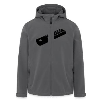 Fernbedienung, Drücker, Fernsehkontroller, - Recycelte Männer Softshell-Jacke von Stanley/Stella - Anthrazit - Vorne - AI Model Male 185 light (185cm)