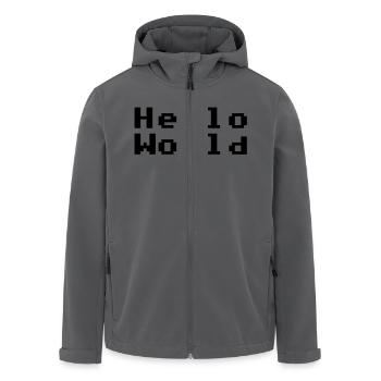 Hello World - Recycelte Männer Softshell-Jacke von Stanley/Stella - Anthrazit - Vorne - AI Model Male 185 light (185cm)