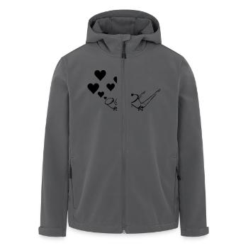 ALPHORN,HORN,BLASINSTRUMENT,ALPEN,POLSTERPFEIFEF - Recycelte Männer Softshell-Jacke von Stanley/Stella - Anthrazit - Vorne - AI Model Male 185 light (185cm)
