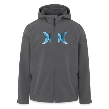 Wicca , pagan, Mond, Vollmond - Recycelte Männer Softshell-Jacke von Stanley/Stella - Anthrazit - Vorne - AI Model Male 185 light (185cm)