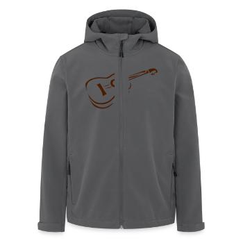 Akustikgitarre Musikinstrument 24 - Recycelte Männer Softshell-Jacke von Stanley/Stella - Anthrazit - Vorne - AI Model Male 185 light (185cm)