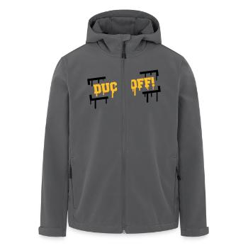 Duck Off Graffiti - Recycelte Männer Softshell-Jacke von Stanley/Stella - Anthrazit - Vorne - AI Model Male 185 light (185cm)