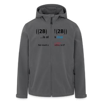 ((2B) | |! (2B)) ... ist immer wahr - Recycelte Männer Softshell-Jacke von Stanley/Stella - Anthrazit - Vorne - AI Model Male 185 light (185cm)