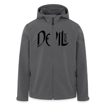 Devil Teufel inside Horror Shirt - Recycelte Männer Softshell-Jacke von Stanley/Stella - Anthrazit - Vorne - AI Model Male 185 light (185cm)