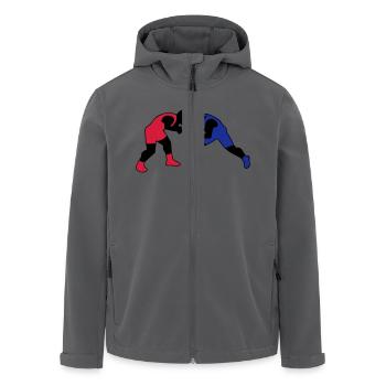 Ringen Zeichnung Sport Kampf Wrestler Wrestling - Recycelte Männer Softshell-Jacke von Stanley/Stella - Anthrazit - Vorne - AI Model Male 185 light (185cm)