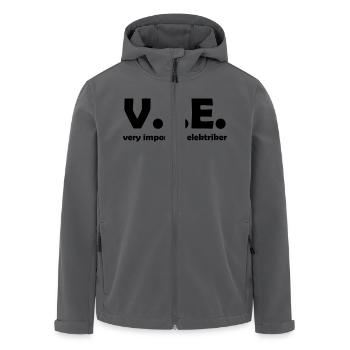elektriker - Recycelte Männer Softshell-Jacke von Stanley/Stella - Anthrazit - Vorne - AI Model Male 185 light (185cm)
