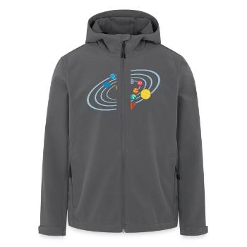 Planeten - Recycelte Männer Softshell-Jacke von Stanley/Stella - Anthrazit - Vorne - AI Model Male 185 light (185cm)