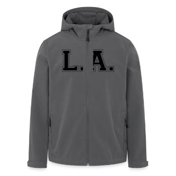 LA - Los Angeles - Recycelte Männer Softshell-Jacke von Stanley/Stella - Anthrazit - Vorne - AI Model Male 185 light (185cm)