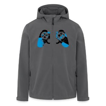 kratzer risse alt design controller cool blau - Recycelte Männer Softshell-Jacke von Stanley/Stella - Anthrazit - Vorne - AI Model Male 185 light (185cm)