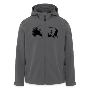 Bison - Büffel - Buffalo - Recycelte Männer Softshell-Jacke von Stanley/Stella - Anthrazit - Vorne - AI Model Male 185 light (185cm)